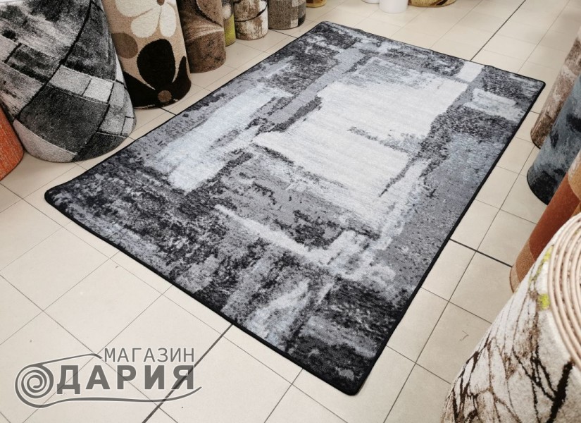 Мокетен килим 112 сив/тюркоаз